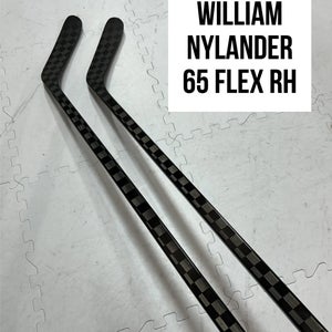 Senior(2x)Right Willy Nylander 65 Flex ProBlackStock™ Toe Pattern Unbranded Pro Stock Hockey Stick