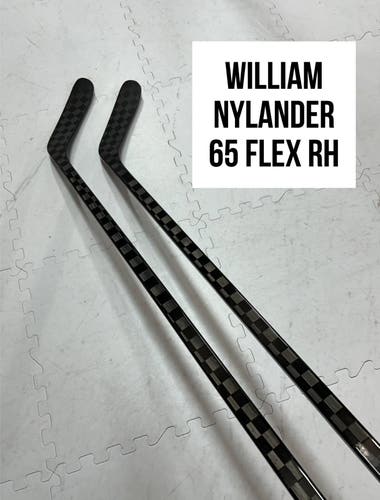Senior(2x)Right Willy Nylander 65 Flex ProBlackStock™ Toe Pattern Unbranded Pro Stock Hockey Stick