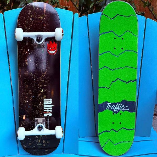 Traffic X Color - “Skyline” Custom Complete Skateboard 8.5” - Thunder 149 Trucks