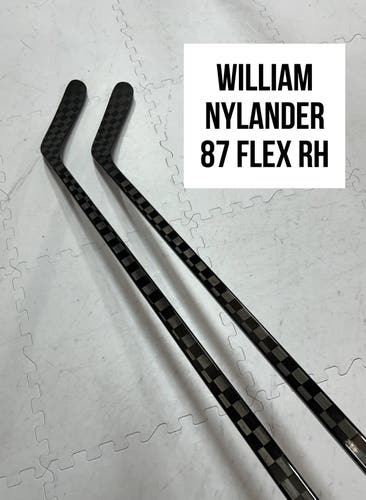 Senior(2x)Right Willy Nylander 87 Flex ProBlackStock™ Toe Pattern Unbranded Pro Stock Hockey Stick