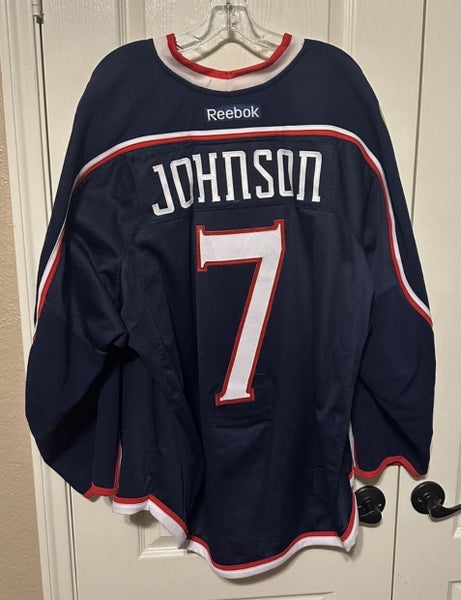 Jack Johnson Columbus Blue Jackets 2015/2016 Set 2 Home Game Worn Jersey