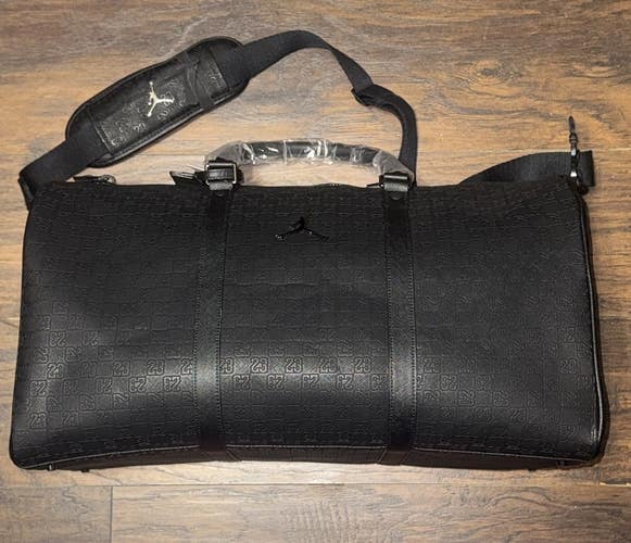 Jordan Brand Black Monogram Luxury Travel Duffel Bag Large (40L) NWT LM0987-023