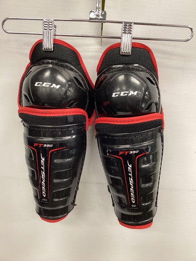 Used CCM JETSPEED FT350 Youth Shin Guards Black 9" 11851-S000037640