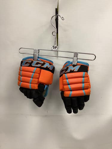 Used CCM HG4PC Youth Gloves Black And Orange 10" 11851-S000037767