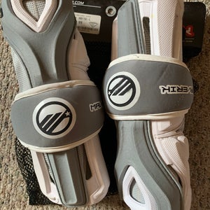 Maverik Rome Lacrosse Arm Pads – White, Adult Size, Used, Lightweight & Protective