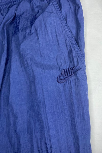 Vintage 90s NIKE Nylon Windbreaker Pants XL Polyester/Cotton Lined Ankle Zip