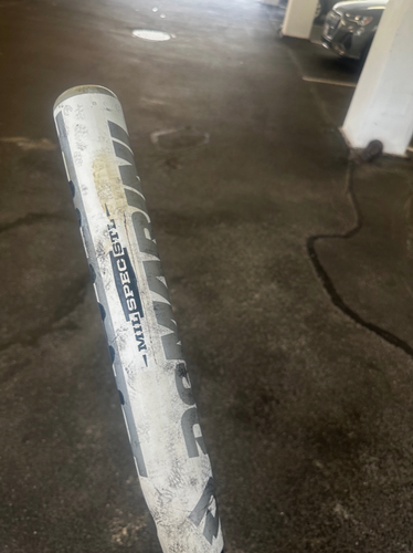 2014 DeMarini Raw Steel Bat Bat (-4) Alloy 30 oz 34" DEFECT/CRACK? (Used)