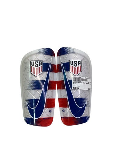 Used Nike Soccer Shin Guards Adult White LG 11347-S000255392