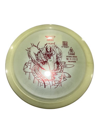 Used YIKUN DISCS DRAGON Disc Golf Driver Yellow 11347-S000255347