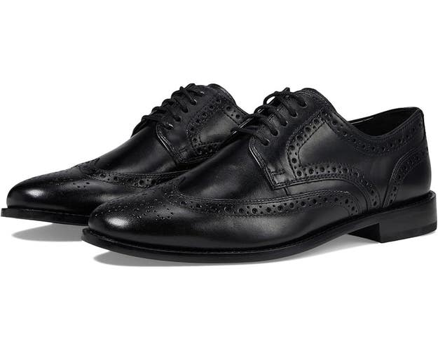 Nunn Bush Nelson 84525-001 Oxford Men's US 10.5 Black Leather Dress Shoes PQ593