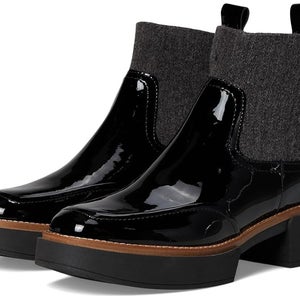 Dolce Vita Saline H2O Boots Women's US 9 Black Leather Block Heel Pull-On PQ594