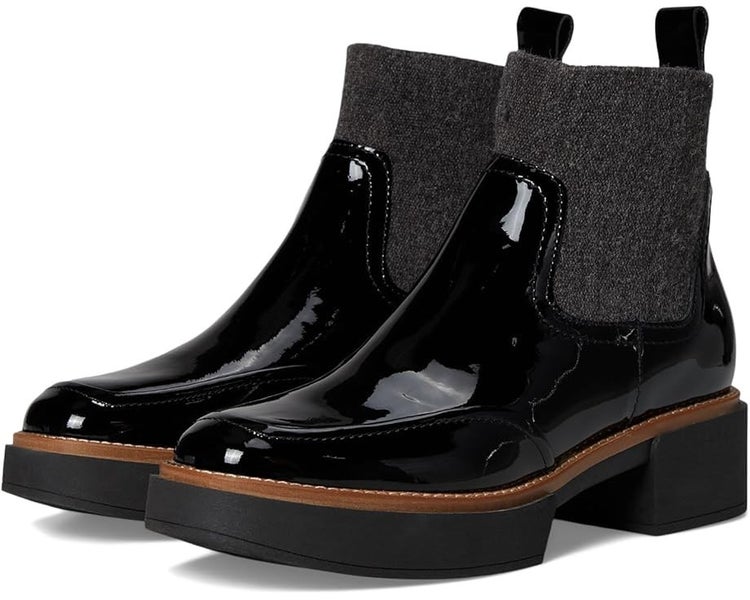 Dolce Vita Saline H2O Boots Women's US 9 Black Leather Block Heel Pull-On PQ594