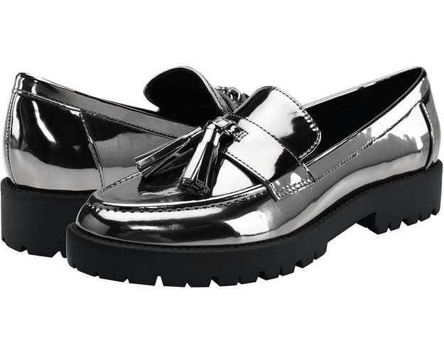 Bandolino Fillup Loafer Women's US 6.5 Pewter Slip On Moc Toe Casual Shoes PQ619