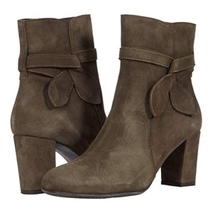 Eric Michael Katrina Boots Womens US 10.511 Khaki Block Heel Ankle Bootie PQ600