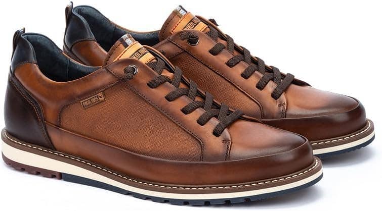 Pikolinos Berna M8J-6303C1 Mens 10-10.5 Brandy Leather Lace Up Dress Shoes PQ597