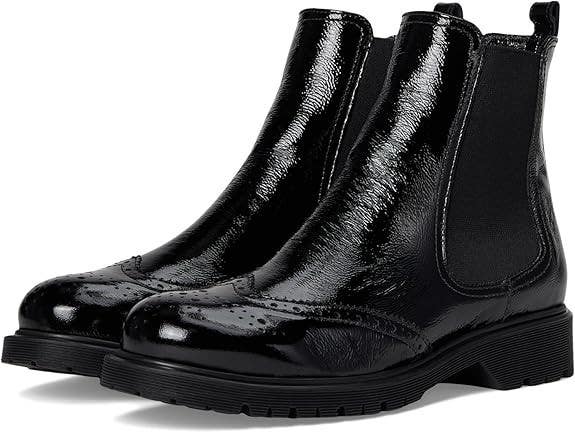La Canadienne Haley Boots Women's 9.5 Black Leather Pull On Ankle Chelsea PQ590