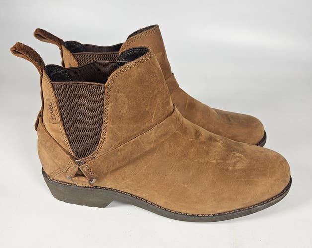 Teva Boots De La Vina Dos Chelsea Ankle Bootie 1017146 Brown Leather Women's 7.5