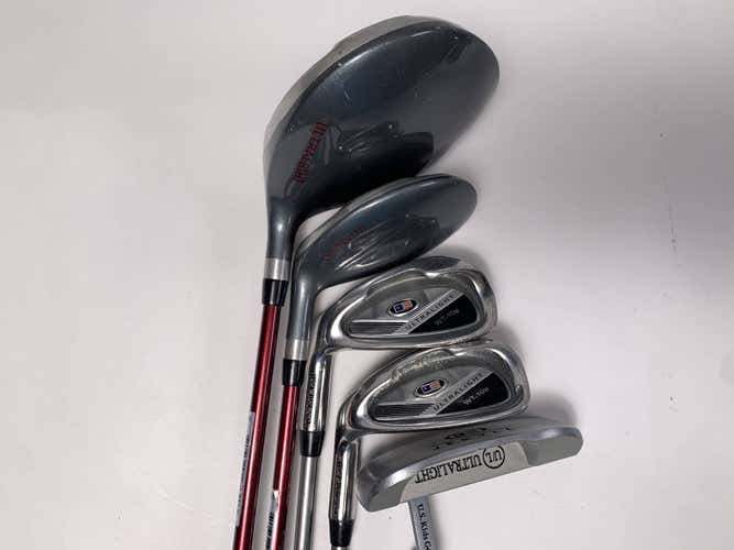 US Kids Wt-10u Club Set Driver 3W 7 PW Putter Ultralight 60" Youth Junior LH