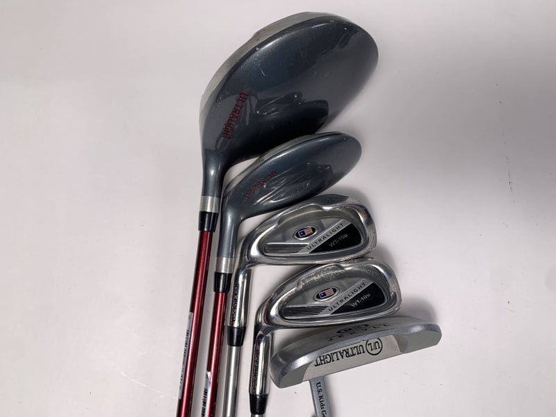 US Kids Wt-10u Club Set Driver 3W 7 PW Putter Ultralight 60" Youth Junior LH