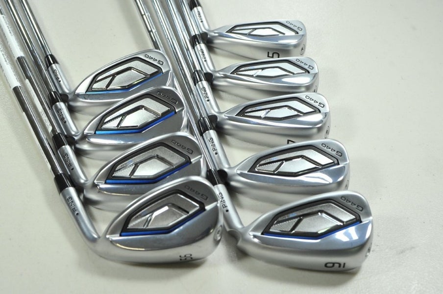 Ping G440 5-W,UW,52*,56* Iron Set Stiff Flex Right AWT 3.0 Steel # 202643