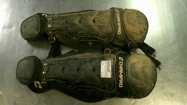 Used Champro CG100 OPTIMUS MVP Catchers Leg Guards Black Youth 11868-S000065460