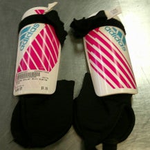 Used Adidas Soccer Shin Guards Youth White SM 11868-S000065489