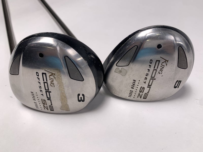 Cobra King Cobra Offset SZ Hyper Steel 3 & 5 Fairway Wood Set 15* 18* Senior RH