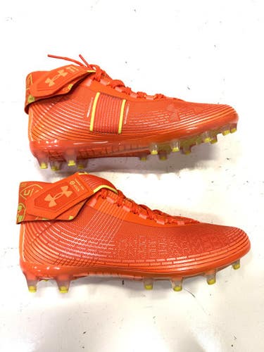 Used Under Armour Adult FB Cleats Orange Senior 9 11860-S000297849