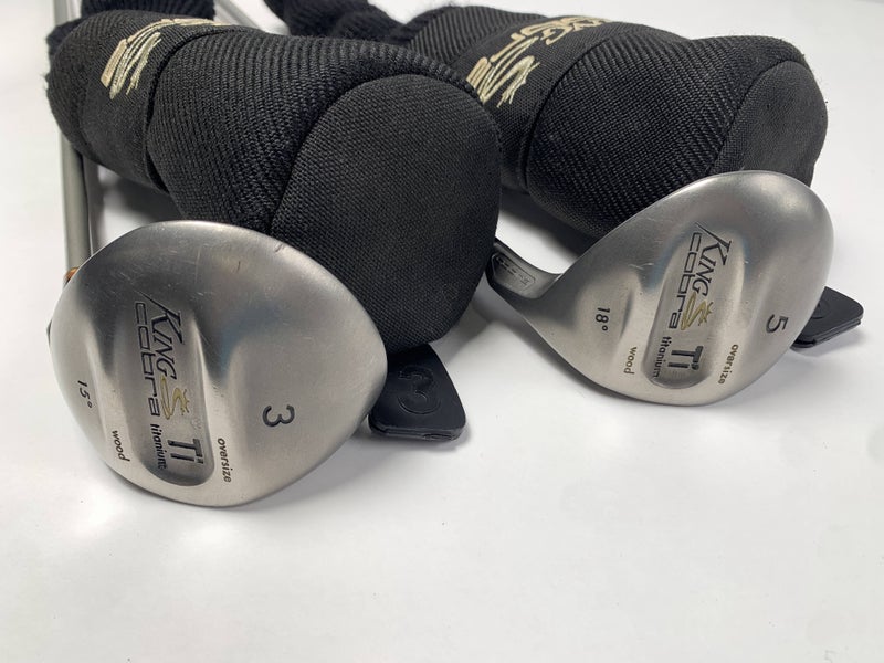 Cobra King Cobra Titanium 3 & 5 Fairway Wood Set 15* 18* AutoClave Mens RH HC