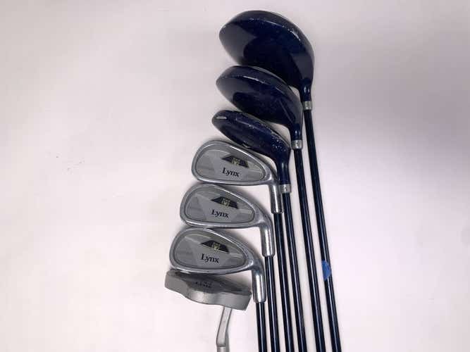 LYNX Matrix Club Set Driver 3W 3H 5 7 9 Putter Youth Graphite Junior RH