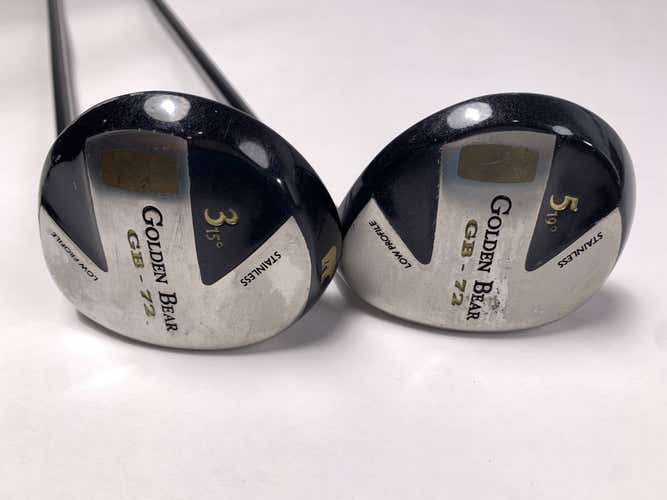 Nicklaus Golden Bear 72 3 & 5 Fairway Wood Set 15* 19* Golden Bear Mens RH