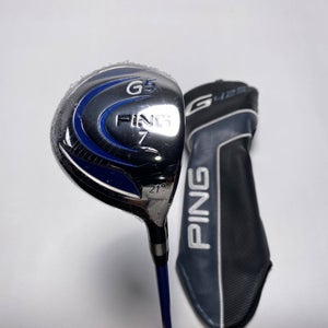 Ping G5 7 Fairway Wood 21* Grafalloy ProLaunch Blue 75g Stiff RH HC NEW