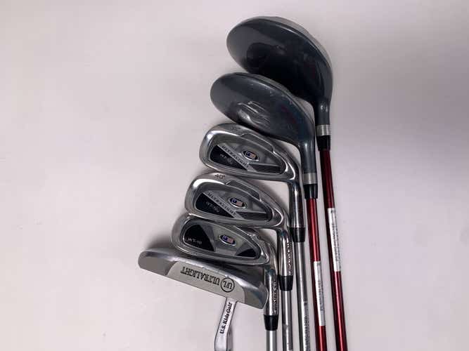 US Kids WT-10 Club Set 3W 4H 6&8 PW Putter Ultralight 60" Youth RH