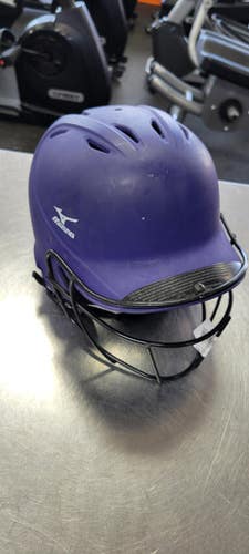 Used Mizuno L/XL Batting Helmet w/Mask Purple XL 11497-S000152052