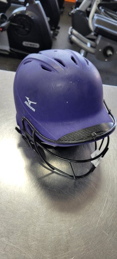 Used Mizuno L/XL Batting Helmet w/Mask Purple XL 11497-S000152052