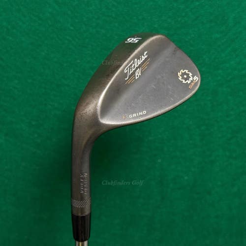 LH Titleist Vokey SM5 Black 56-14F 56 Sand Wedge Cleveland Traction Wedge Flex