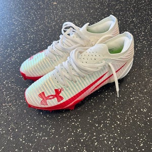 Used Under Armour LAX Cleats Mens White Senior 10.5 11849-S000031711