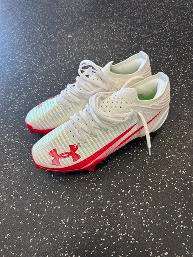 Used Under Armour LAX Cleats Mens White Senior 10.5 11849-S000031711