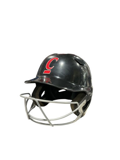 Used Easton BLACK HELMET Batting Helmet w/Mask Black One Size 11834-S000040347