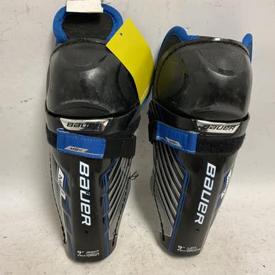 Used Bauer MS-1 Youth Shin Guards Black And Royal Blue 9" 11855-S000190835