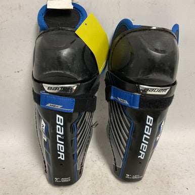 Used Bauer MS-1 Youth Shin Guards Black And Royal Blue 9" 11855-S000190835