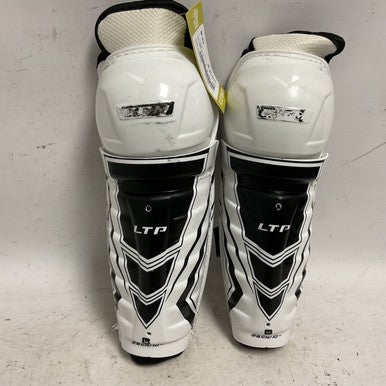 Used CCM LTP Junior Shin Guards White And Black 10" 11855-S000190764