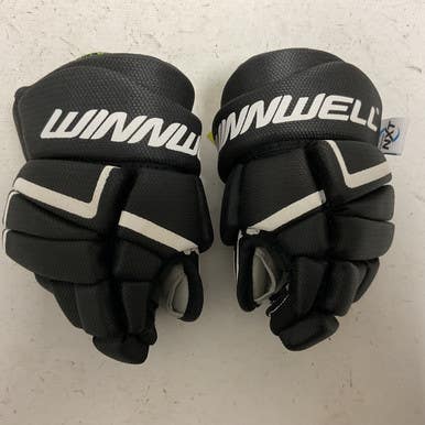 Used WinnWell AMP 500 Youth Gloves Black And Neon Green 8" 11855-S000190755