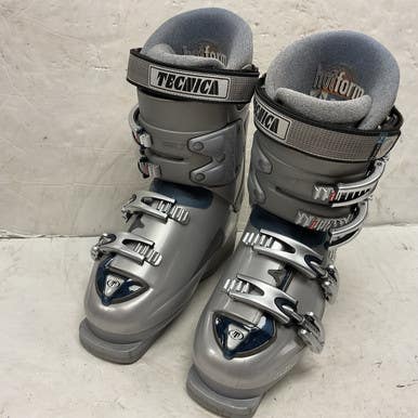 Used Tecnica RIVAL X7 Womens DH Ski Boot Silver 245 MP - M06.5 - W07.5 11855-S000190722