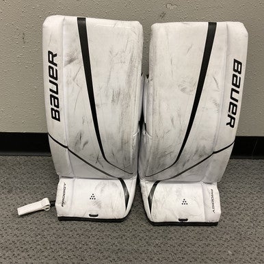 Used Bauer PRODIGY Goalie Leg Pads Youth White 24" 11855-S000190870