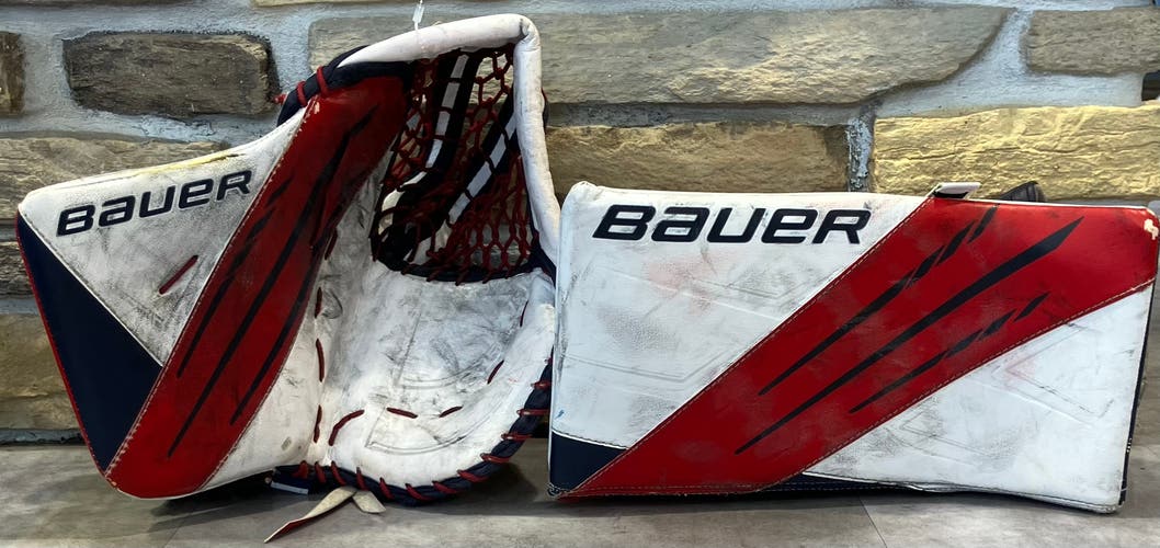 Senior Bauer Vapor 3X Goalie Gloves & Blockers Regular (Used)