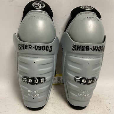 Used Sher-wood 5000 Junior Shin Guards Grey 12" 11855-S000190396