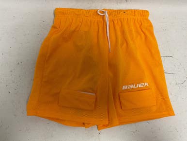 Used Bauer CORE MESH JOCK SHORTS Senior Hockey Bottom Yellow SM 11855-S000190405