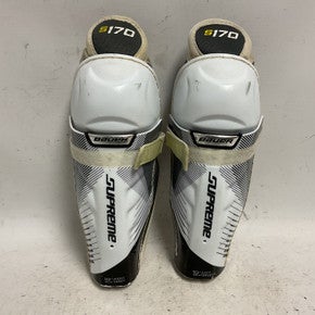 Used Bauer SUPREME S170 Youth Shin Guards White 10" 11855-S000190455