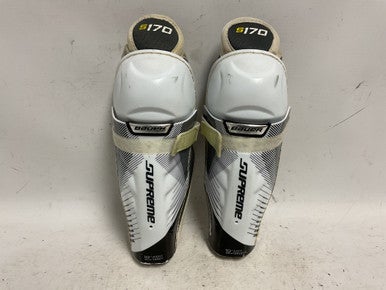 Used Bauer SUPREME S170 Youth Shin Guards White 10" 11855-S000190455